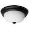 Nuvo 2-Light 11-Inch Flush Mount, Matte Black Finish Opal Glass 60/127 - alternate 1